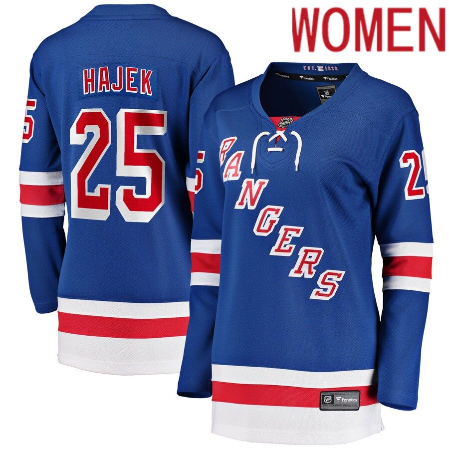 Women New York Rangers #25 Libor Hajek Fanatics Branded Blue Home Breakaway NHL Jersey